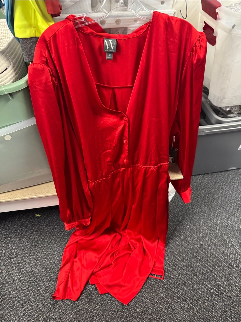 Worthington satin dress 3X // 070246